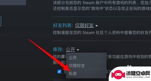 steam怎么不让好友看到我的库 Steam库存私密设置方法