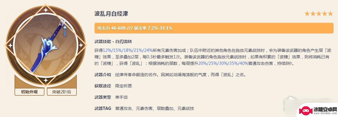 原神波乱月白经津给神里 《原神》波乱月白经津属性攻略