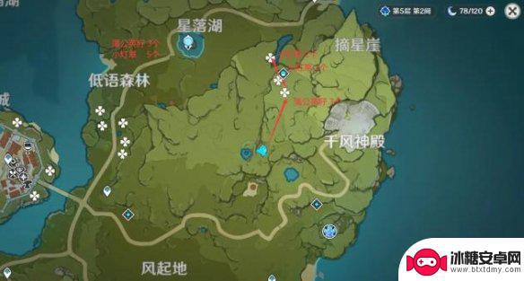 原神旁边的小灯笼 《原神》小灯草最佳采集路线