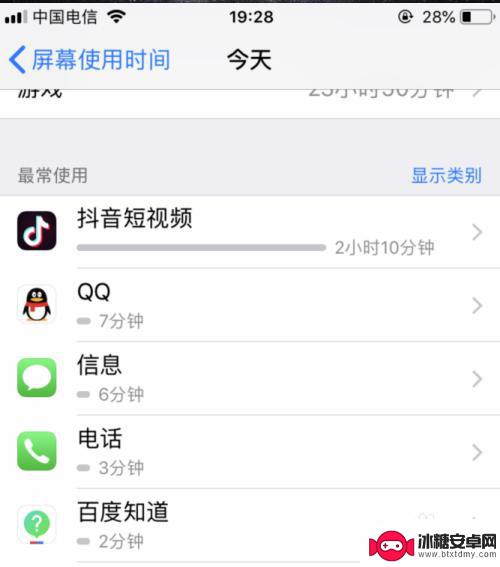 苹果手机怎么看每天使用了多长时间 查看手机每天使用的软件及时间统计