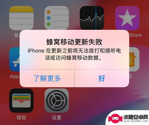 苹果手机蜂窝数据显示错误怎么办 iPhone 无服务提示蜂窝移动更新失败怎么办