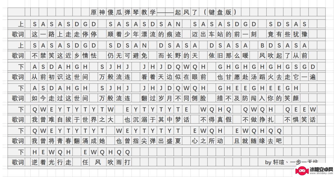 原神起风了琴谱手机版 原神起风了乐谱简谱